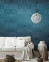 Wallpaper Fretwork Wallpaper // Blue 