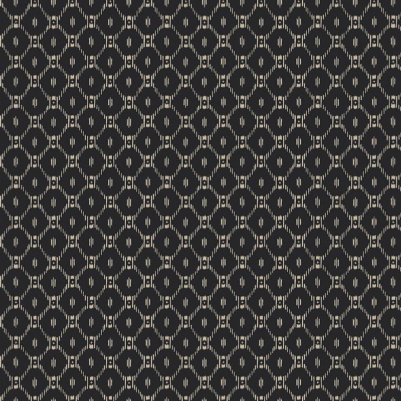 Wallpaper Fretwork Wallpaper Sample // Black 8 x 10 
