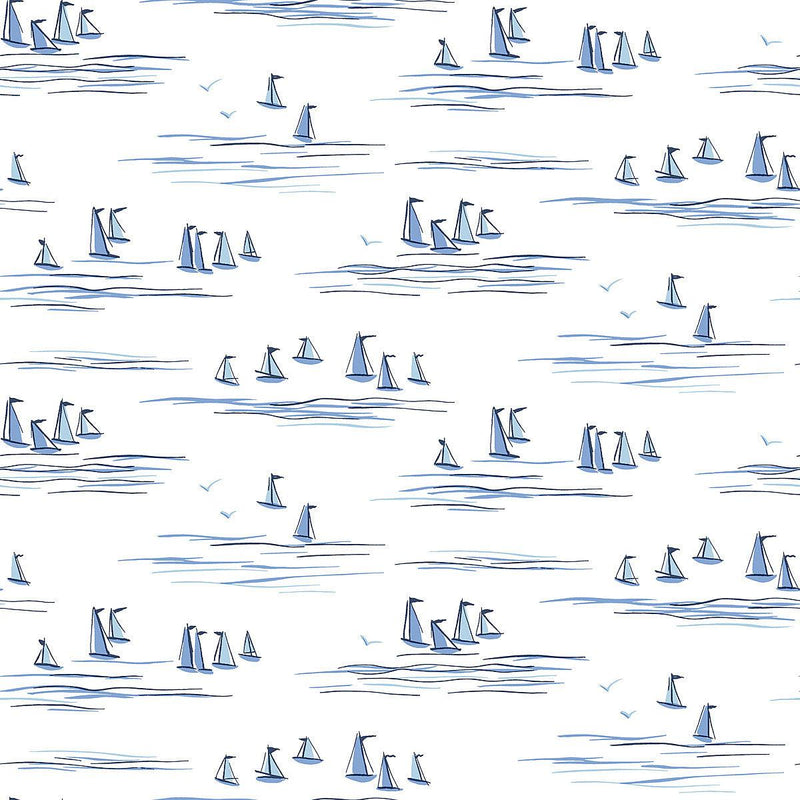Wallpaper Full Sails Wallpaper Sample // Blue 8 x 10 