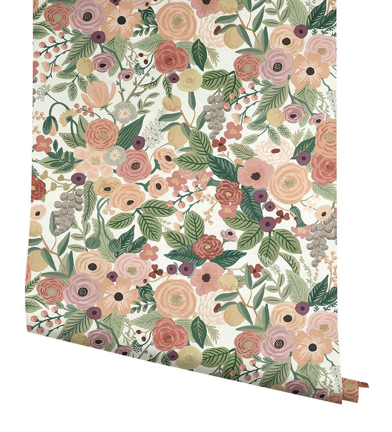 Wallpaper Garden Party Peel & Stick Wallpaper // Burgundy 