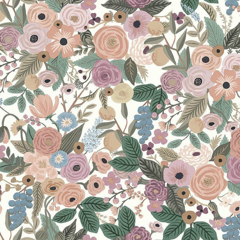 Wallpaper Garden Party Peel & Stick Wallpaper Sample // Blush Multi 8 x 10 