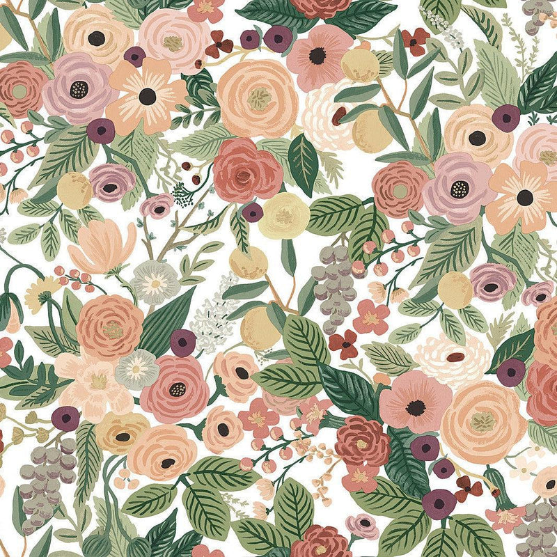 Wallpaper Garden Party Peel & Stick Wallpaper Sample // Burgundy 8 x 10 