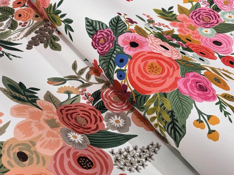 Wallpaper Garden Party Trellis Wallpaper // White & Light Pink 