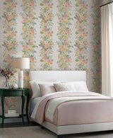 Wallpaper Garden Party Trellis Wallpaper // White & Pale Pink 