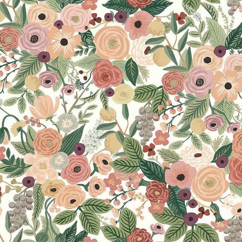 Wallpaper Garden Party Wallpaper Sample // Burgundy 8 x 10 