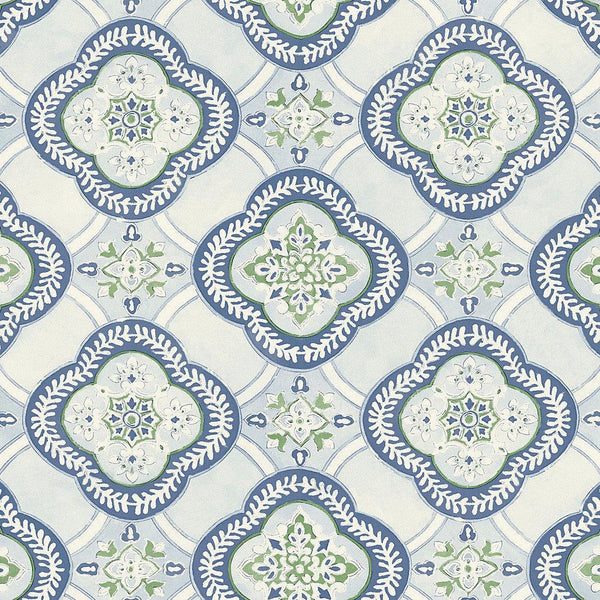 Wallpaper Garden Trellis Wallpaper // Cobalt 