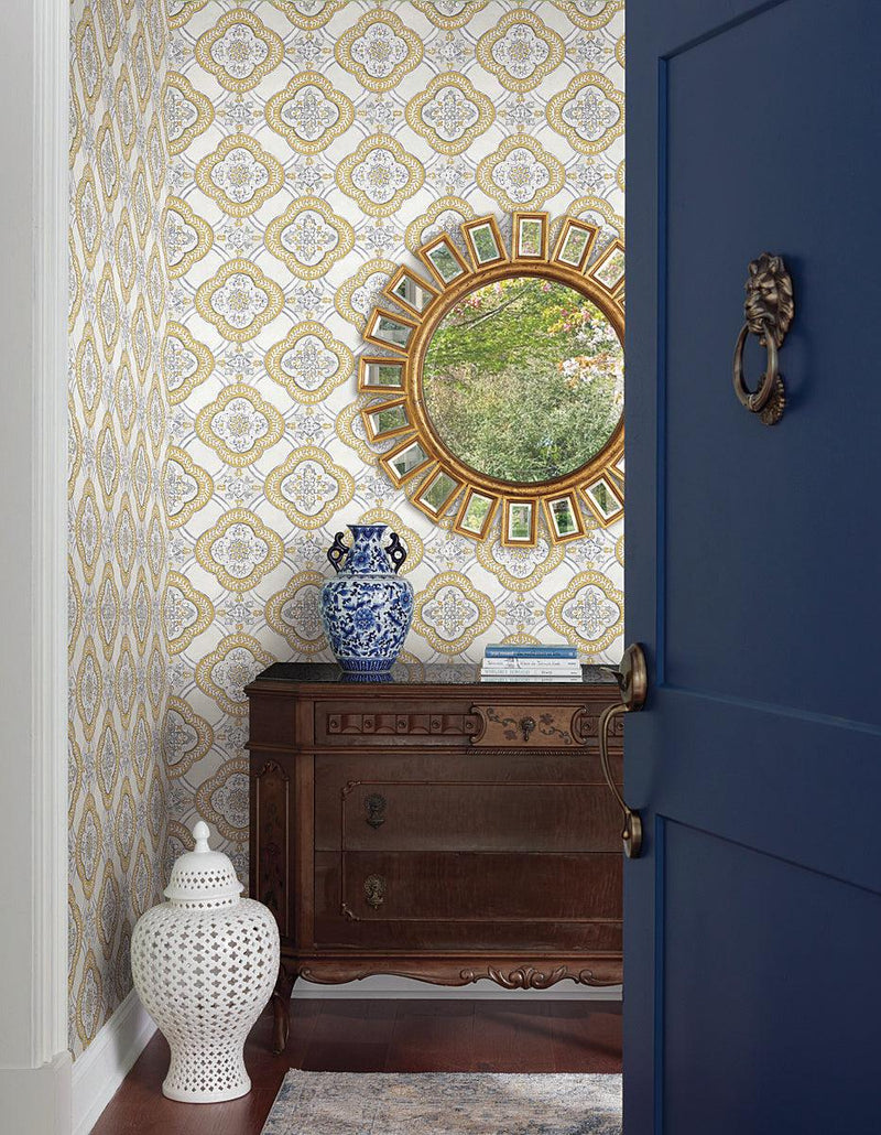 Wallpaper Garden Trellis Wallpaper // Ochre 