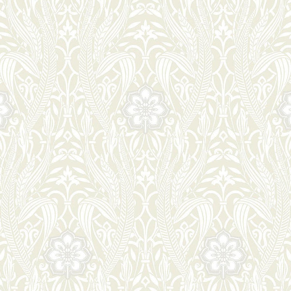 Wallpaper Gatsby Damask Peel & Stick Wallpaper // Beige 
