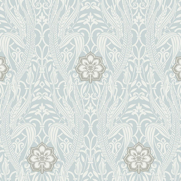 Wallpaper Gatsby Damask Wallpaper // Blue 