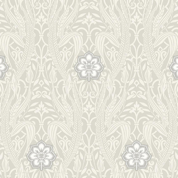 Wallpaper Gatsby Damask Wallpaper // Grey 