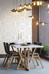 Wallpaper Geo Diamond Wallpaper // Black 