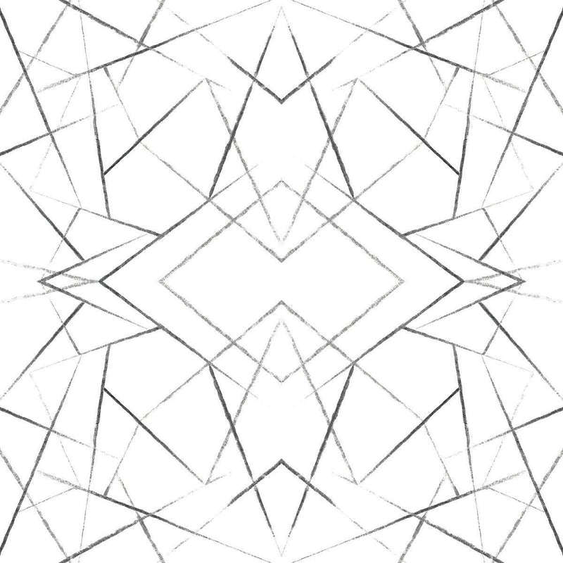 Wallpaper Geo Diamond Wallpaper Sample // Black 8 x 10 