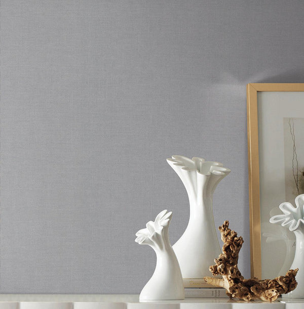 Wallpaper Gesso Weave Wallpaper // Silver 