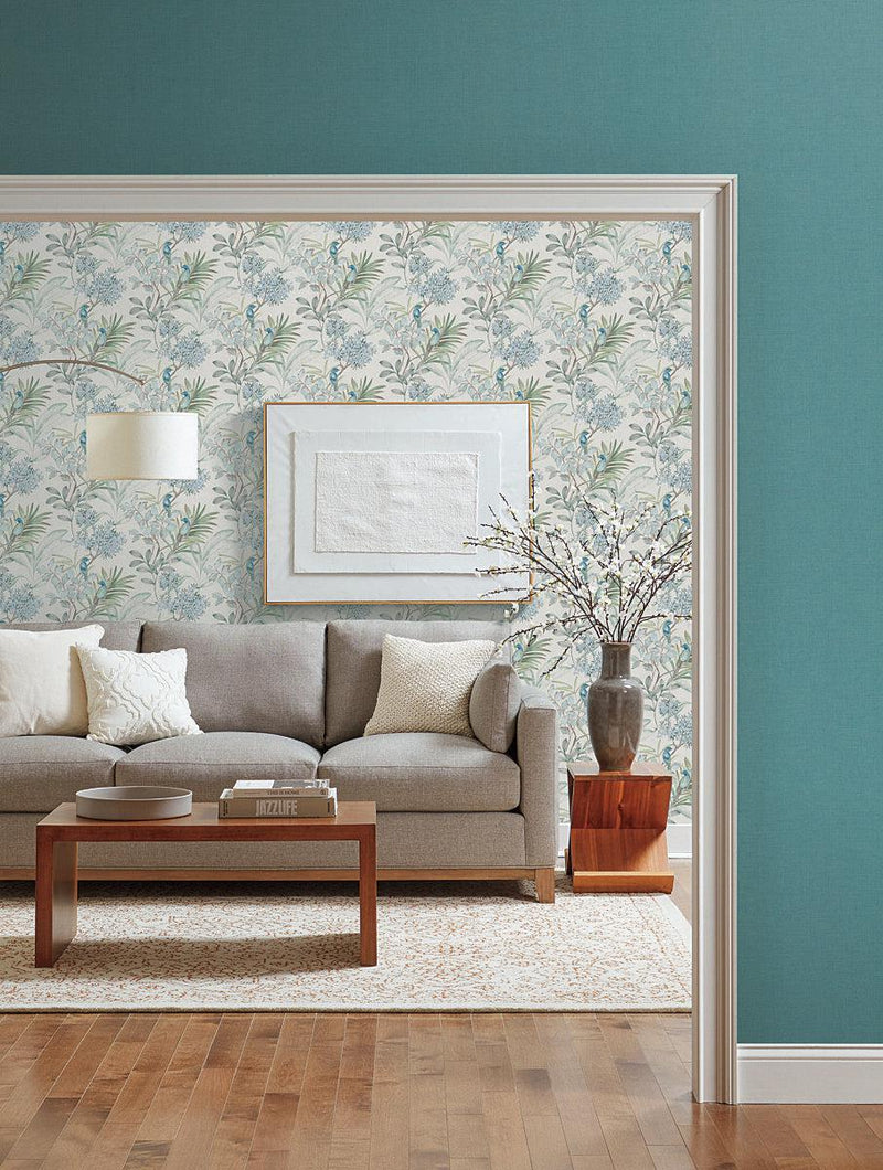 Wallpaper Gesso Weave Wallpaper // Teal 