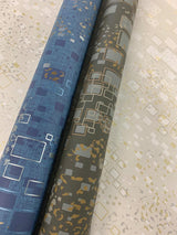 Wallpaper Gilded Confetti Wallpaper // Navy 