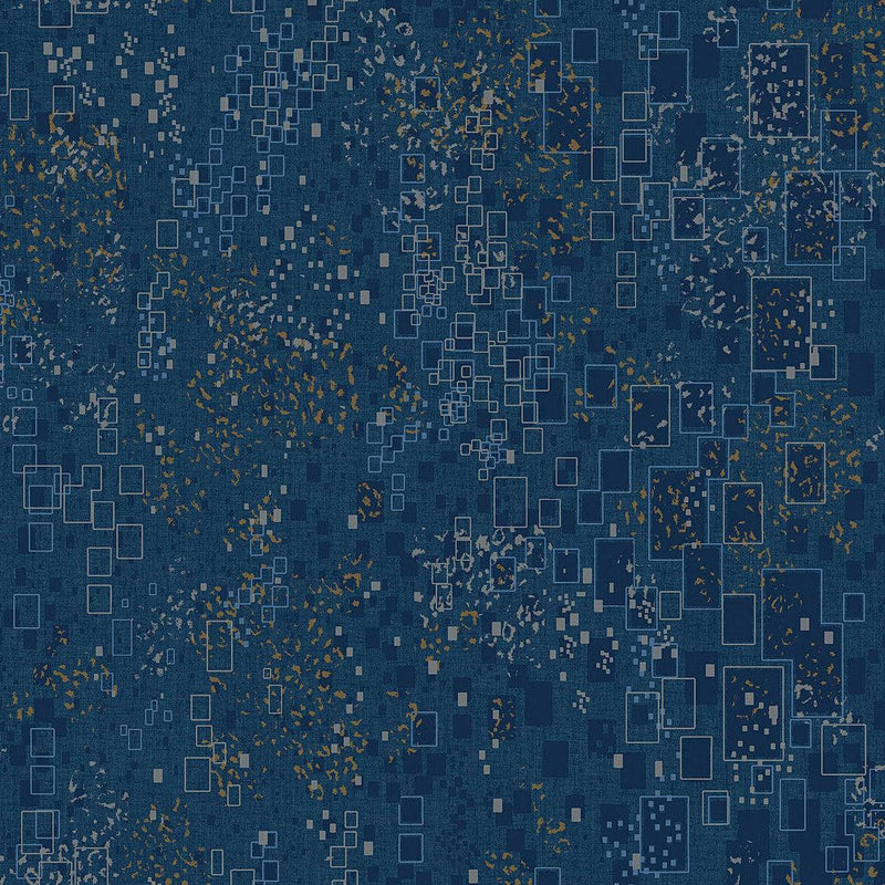 Wallpaper Gilded Confetti Wallpaper Sample // Navy 8 x 10 