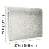 Wallpaper Gilded Confetti Wallpaper // Silver & Grey 
