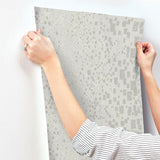 Wallpaper Gilded Confetti Wallpaper // Silver & Grey 