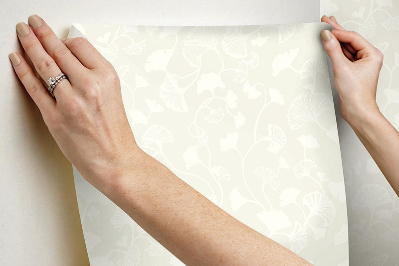 Wallpaper Gingko Trail Wallpaper // Cream 