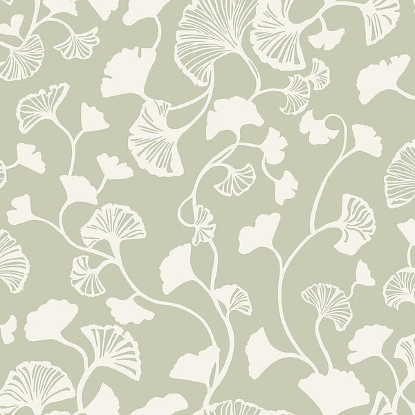 Wallpaper Gingko Trail Wallpaper // Green 