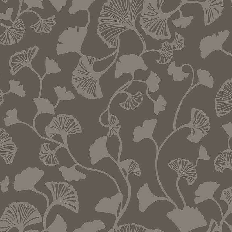 Wallpaper Gingko Trail Wallpaper Sample // Black 8 x 10 