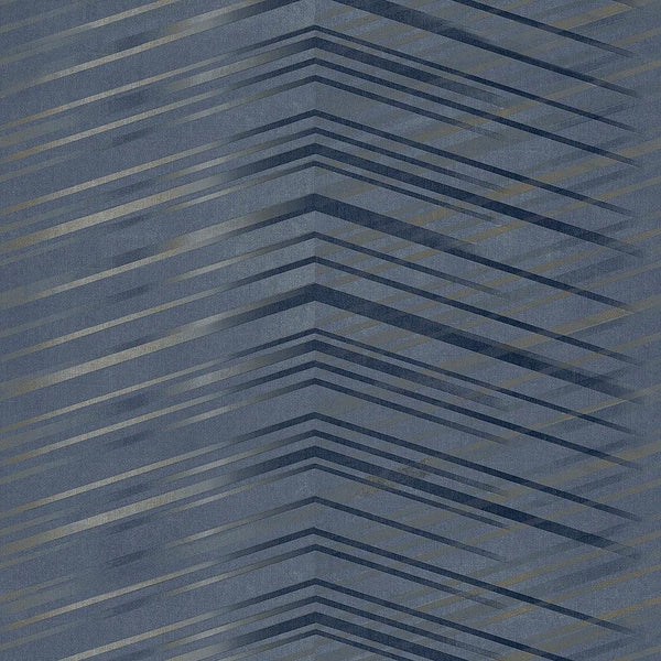 Wallpaper Glistening Chevron Wallpaper // Navy 