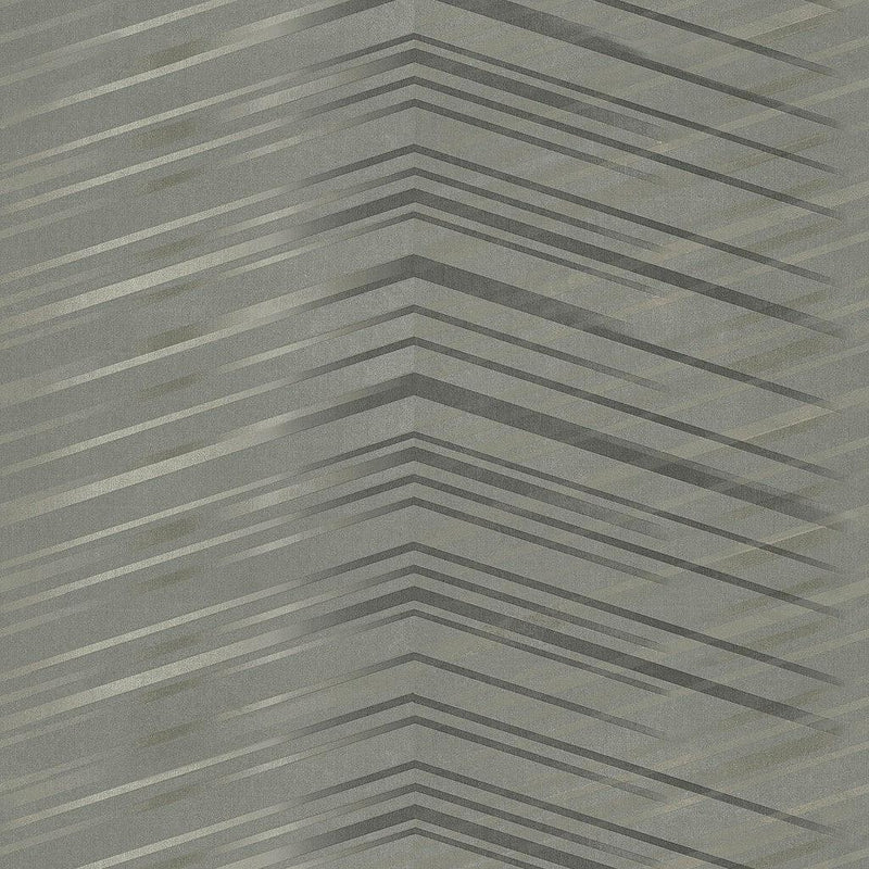 Wallpaper Glistening Chevron Wallpaper Sample // Charcoal 8 x 10 
