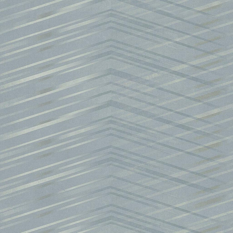 Wallpaper Glistening Chevron Wallpaper Sample // Smokey Blue 8 x 10 