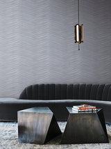 Wallpaper Glistening Chevron Wallpaper // Smokey Blue 