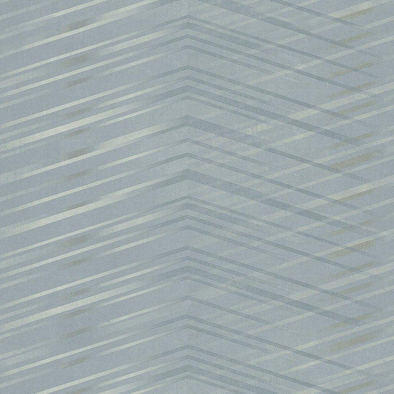 Wallpaper Glistening Chevron Wallpaper // Smokey Blue 