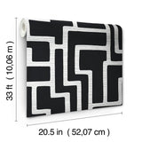 Wallpaper Graphic Polyomino Wallpaper // Black & White 