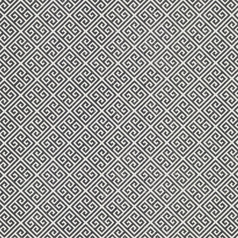 Wallpaper Grecian Geometric Wallpaper Sample // Black 8 x 10 