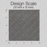 Wallpaper Grecian Geometric Wallpaper // Silver & Black 