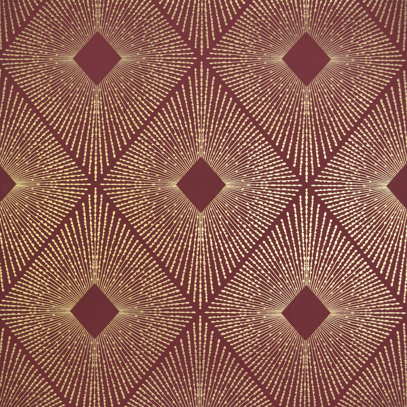 Wallpaper Harlowe Wallpaper Sample // Red & Gold 8 x 10 