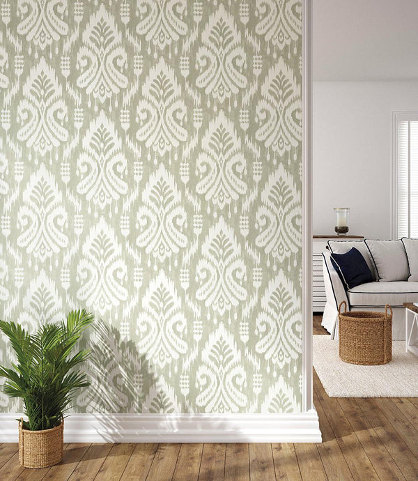 Wallpaper Hawthorne Ikat Peel & Stick Wallpaper // Off White 