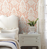 Wallpaper Hawthorne Ikat Wallpaper // Coral 