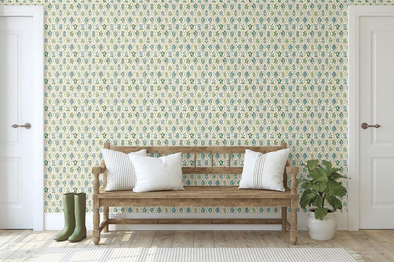 Wallpaper Hawthorne Wallpaper // Blue & Green 