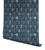 Wallpaper Hawthorne Wallpaper // Navy & Gold 