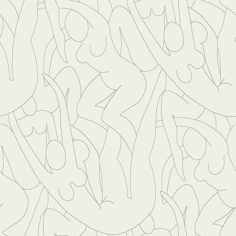Wallpaper Head over Heels Peel & Stick Wallpaper Sample // Beige Metallic 8 x 10 