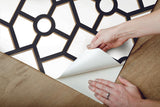 Wallpaper Hedgerow Trellis Peel & Stick Wallpaper // Black & Gold 
