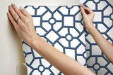 Wallpaper Hedgerow Trellis Peel & Stick Wallpaper // Navy 