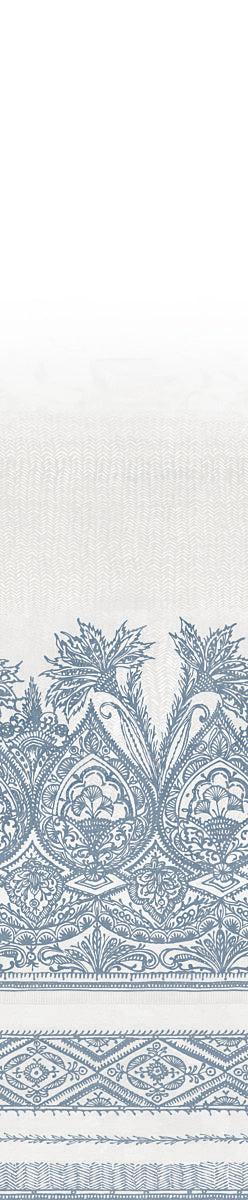 Wallpaper Henna Wall Mural Sample // Blue & White 8 x 10 