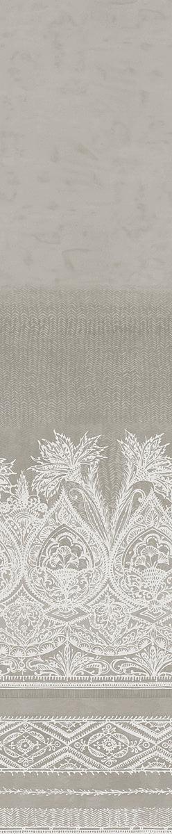 Wallpaper Henna Wall Mural // White & Grey 