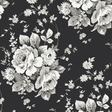 Wallpaper Heritage Rose Wallpaper // Black & Grey 