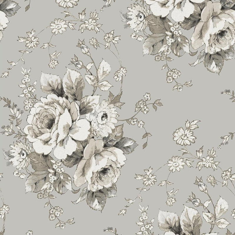 Wallpaper Heritage Rose Wallpaper Sample // Taupe 8 x 10 