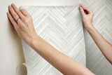Wallpaper Hermosa Herringbone Peel & Stick Wallpaper // Beige 