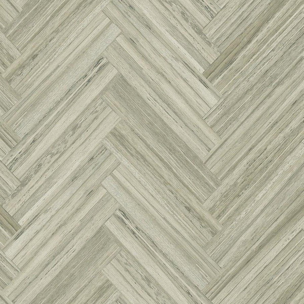 Wallpaper Hermosa Herringbone Peel & Stick Wallpaper // Brown 