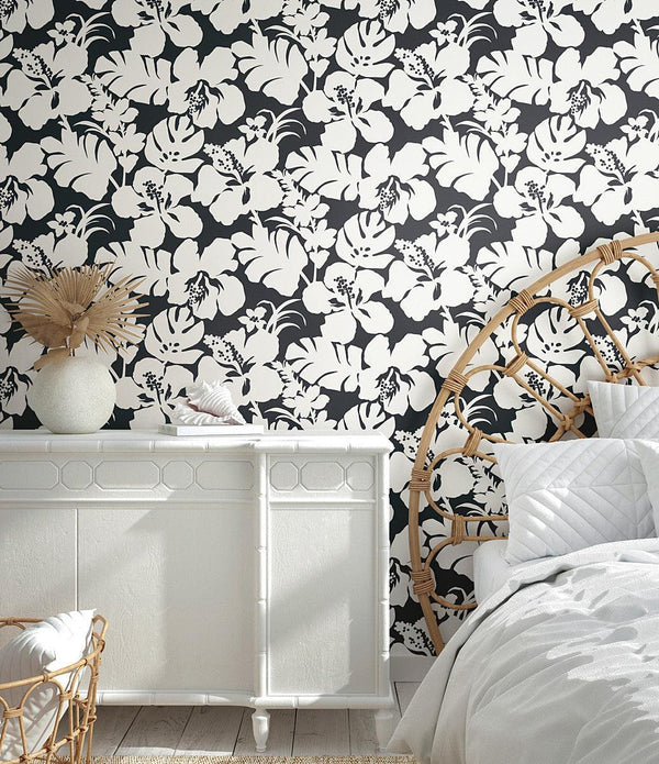 Wallpaper Hibiscus Arboretum Wallpaper // Black 