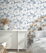 Wallpaper Hibiscus Arboretum Wallpaper // Blue 