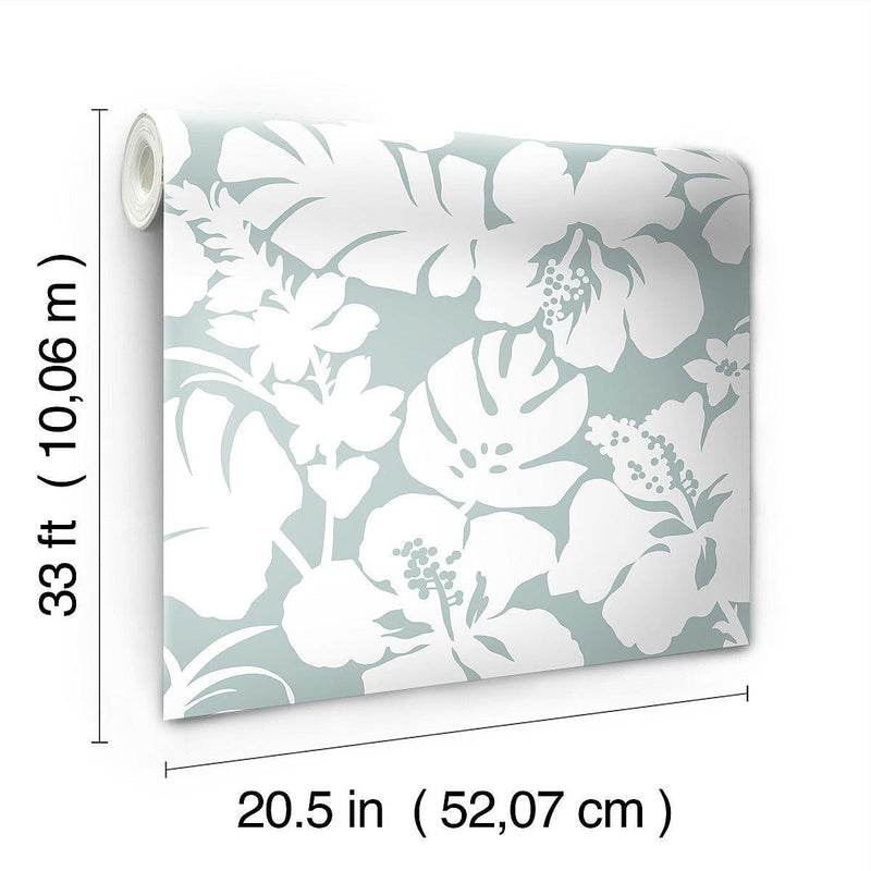Wallpaper Hibiscus Arboretum Wallpaper // Light Grey 